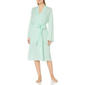 NEW Natori L Soho Brush Long Robe Heather Green #84198